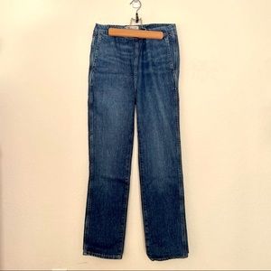 Madewell Pull-On Straight Leg Blue Jeans - Saull Wash - Size 24